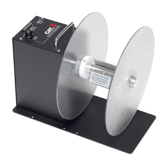 Labelmate CAT3 Heavy Duty Re-winder, fins + Flange 76mm core, 150mm Max Width, 300mm Max OD