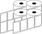 Direct Thermal 40x25mm 1 Across Matt Labels 25mm Core, 2500/Roll, 20 Rolls/Carton, Permanent — Carton (20 rolls)