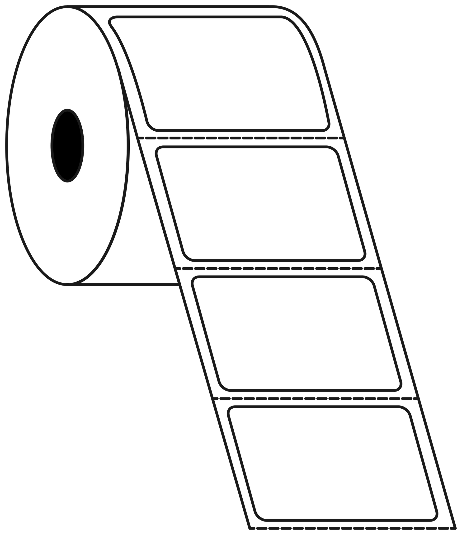 Direct Thermal 40x25mm 1 Across Matt Labels 25mm Core, 2500/Roll, 20 Rolls/Carton, Permanent