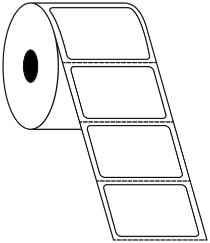Direct Thermal 40x25mm 1 Across Matt Labels 25mm Core, 2500/Roll, 20 Rolls/Carton, Permanent