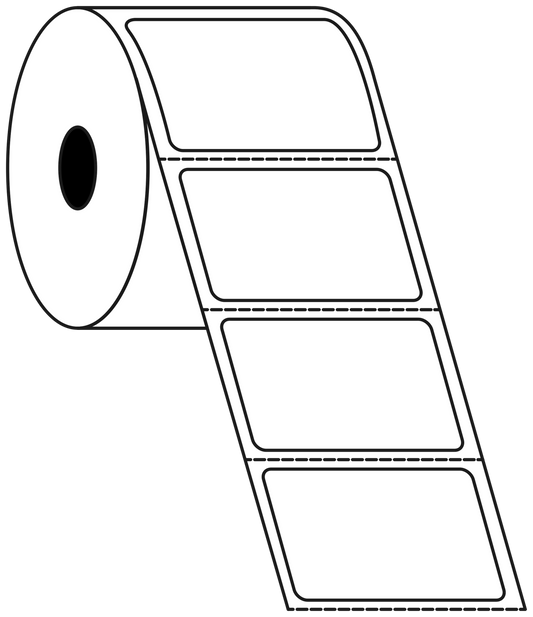 Direct Thermal 40x25mm 1 Across Matt Labels 25mm Core, 2500/Roll, 20 Rolls/Carton, Permanent