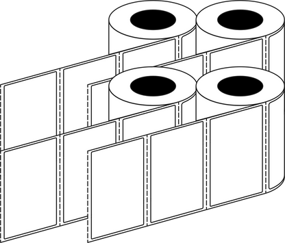 Direct Thermal 100x60mm 1 Across Matt Labels 76mm Core, 2000/Roll, 10 Rolls/Carton, Perm NoPerf — Carton (10 rolls)