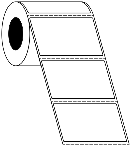 Direct Thermal 100x60mm 1 Across Matt Labels 76mm Core, 2000/Roll, 10 Rolls/Carton, Perm NoPerf