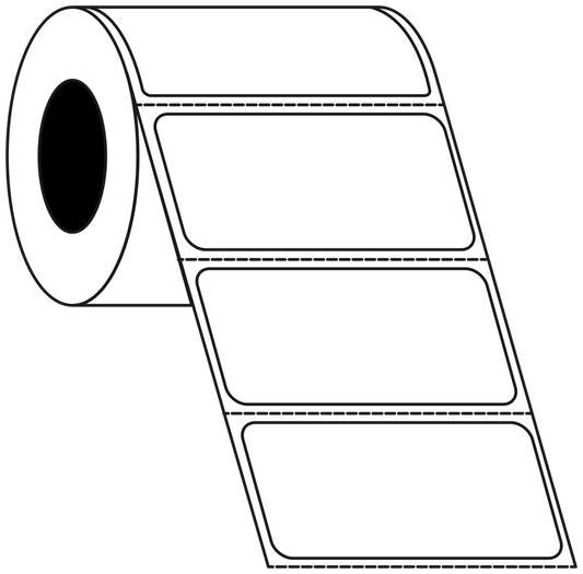 Direct Thermal 51x24mm 1 Across Matt Labels 76mm Core, 5000/Roll, 8 Rolls/Carton, Permanent
