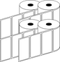 Direct Thermal 51x24mm 1 Across Matt Labels 25mm Core, 2500/Roll, 20 Rolls/Carton, Permanent — Carton (20 rolls)