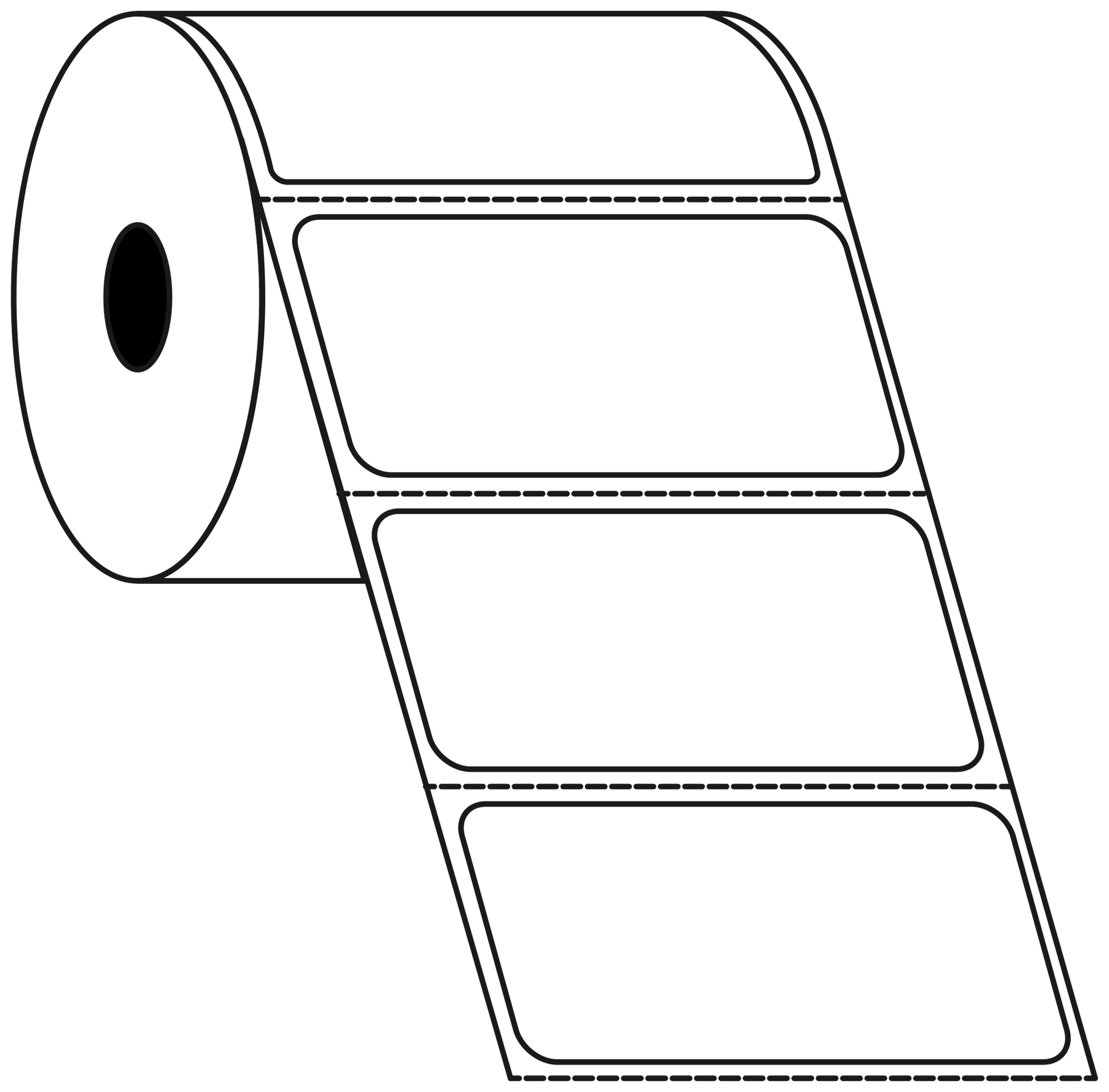 Thermal Transfer 51x24mm 1 Across Matt Labels 25mm Core, 2500/Roll, 20 Rolls/Carton, Permanent