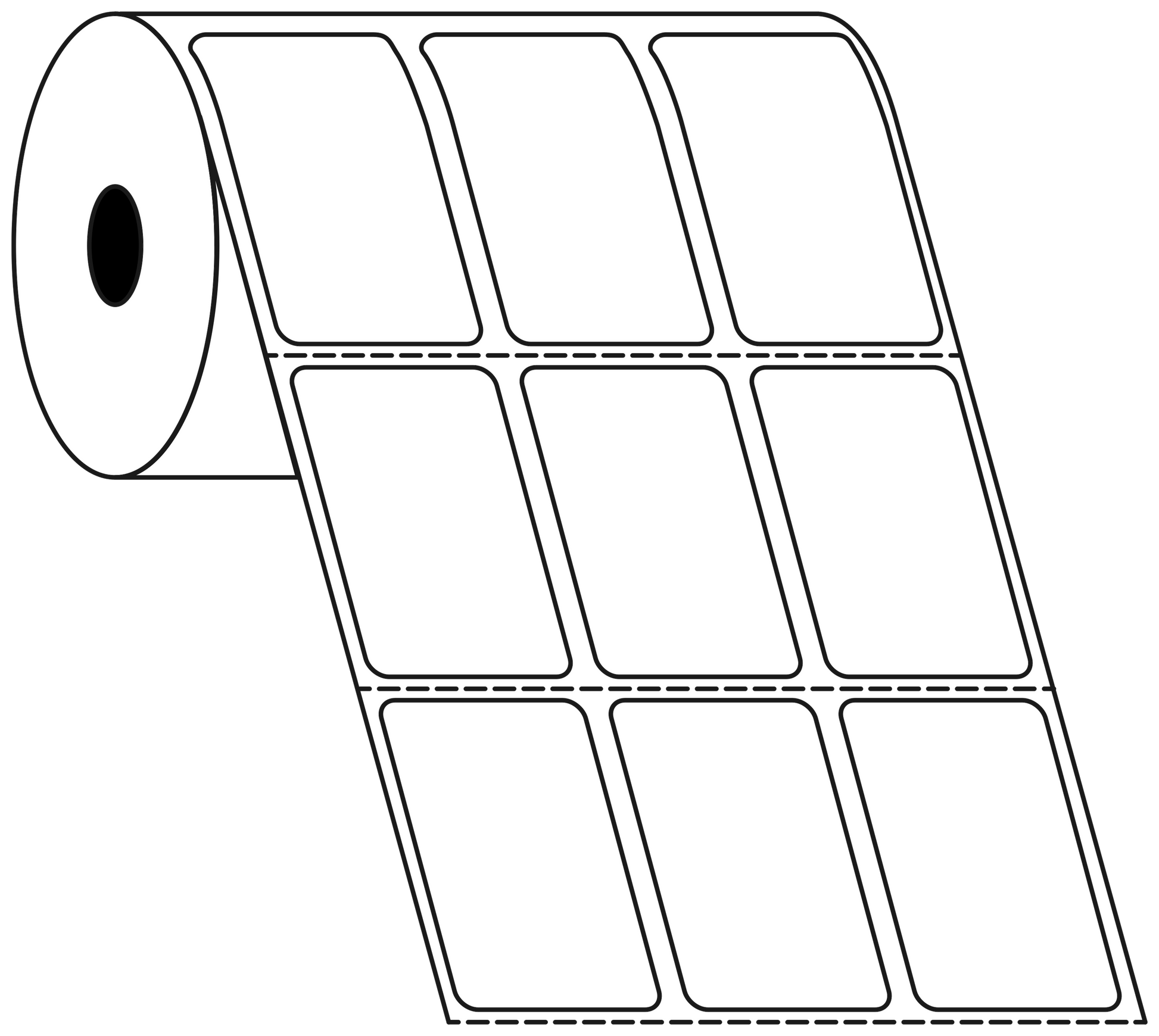 Direct Thermal 33x50mm 3 Across Matt Labels 25mm Core, 3000/Roll, 20 Rolls/Carton, Permanent