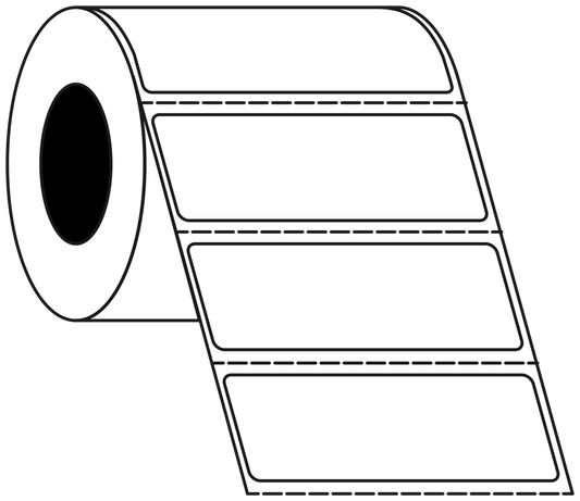 Direct Thermal 101x35mm 1 Across Matt Labels 76mm Core, 4000/Roll, 8 Rolls/Carton, Permanent