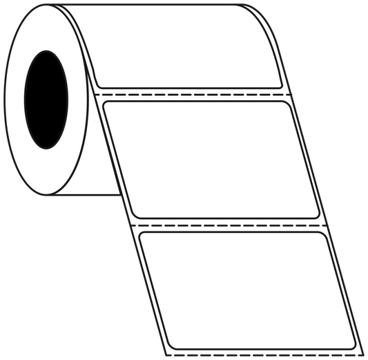 Thermal Transfer 76x48mm 1 Across Matt Labels 76mm Core, 3000/Roll, 8 Rolls/Carton, Permanent