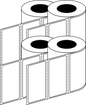 Thermal Transfer 101x48mm 1 Across Gloss Labels 76mm Core, 3000/Roll, 8 Rolls/Carton, Permanent — Carton (8 rolls)