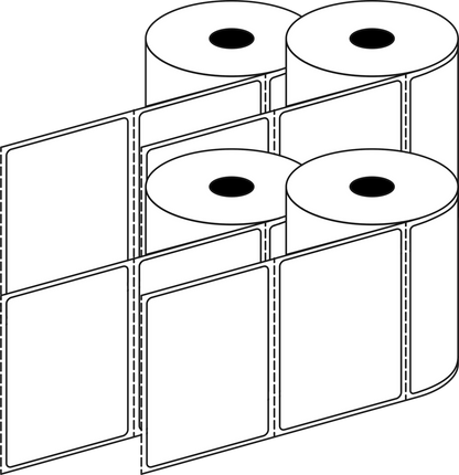 Direct Thermal 101x73mm 1 Across Matt Labels 25mm Core, 1000/Roll, 20 Rolls/Carton, Permanent — Carton (20 rolls)