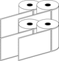 Direct Thermal 101x149mm 1 Across Matt Labels 25mm Core, 500/Roll, 20 Rolls/Carton, Permanent — Carton (20 rolls)