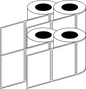 Thermal Transfer 101x73mm 1 Across Gloss Labels 76mm Core, 2000/Roll, 8 Rolls/Carton, Permanent — Carton (8 rolls)