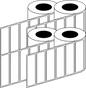 Thermal Transfer 89x24mm 1 Across Matt Labels 76mm Core, 5000/Roll, 8 Rolls/Carton, Permanent — Carton (8 rolls)