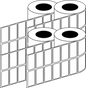 Thermal Transfer 38x18mm 2 Across Matt Labels 76mm Core, 7,000/Roll, 8 Rolls/Carton, Permanent — Carton (8 rolls)