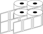 Thermal Transfer 40x30mm 1 Across Matt Labels 25mm Core, 1250/Roll, 20 Rolls/Carton, Permanent — Carton (20 rolls)