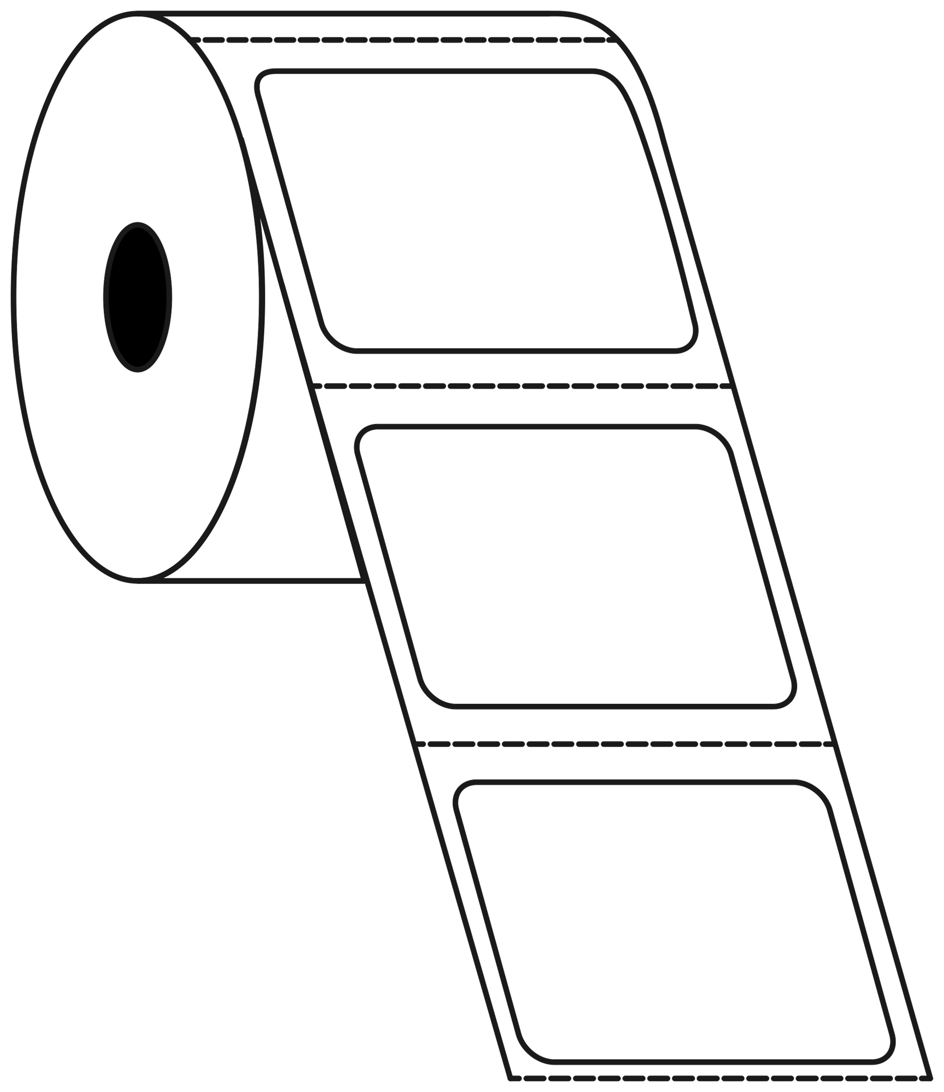 Thermal Transfer 40x30mm 1 Across Matt Labels 25mm Core, 1250/Roll, 20 Rolls/Carton, Permanent
