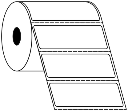 Thermal Transfer 101x35mm 1 Across Matt Labels 25mm Core, 2000/Roll, 20 Rolls/Carton, Permanent