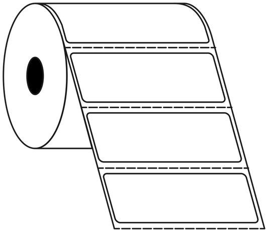 Thermal Transfer 101x35mm 1 Across Matt Labels 25mm Core, 2000/Roll, 20 Rolls/Carton, Permanent