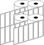 Thermal Transfer 89x24mm 1 Across Matt Labels 25mm Core, 2500/Roll, 20 Rolls/Carton, Permanent — Carton (20 rolls)