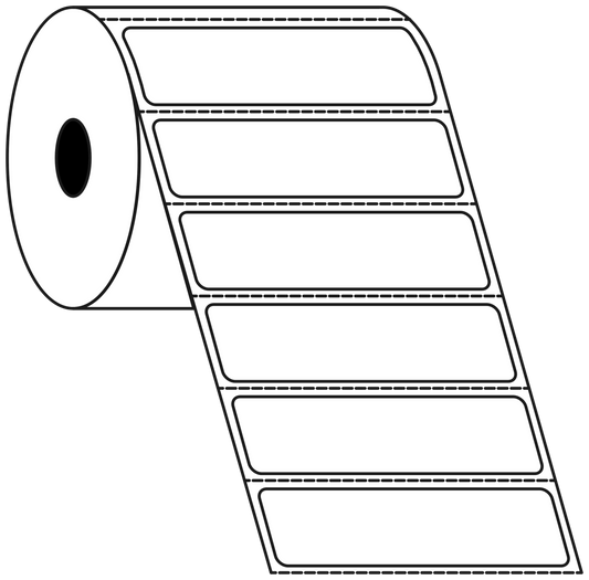 Thermal Transfer 89x24mm 1 Across Matt Labels 25mm Core, 2500/Roll, 20 Rolls/Carton, Permanent