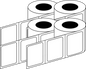 Thermal Transfer 40x30mm 1 Across Matt Labels 76mm Core, 5000/Roll, 8 Rolls/Carton, Permanent — Carton (8 rolls)