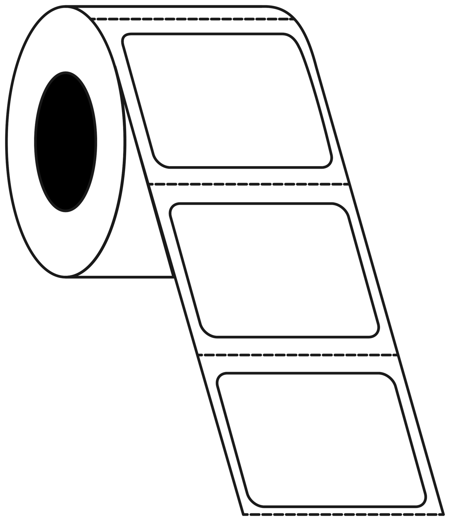 Thermal Transfer 40x30mm 1 Across Matt Labels 76mm Core, 5000/Roll, 8 Rolls/Carton, Permanent