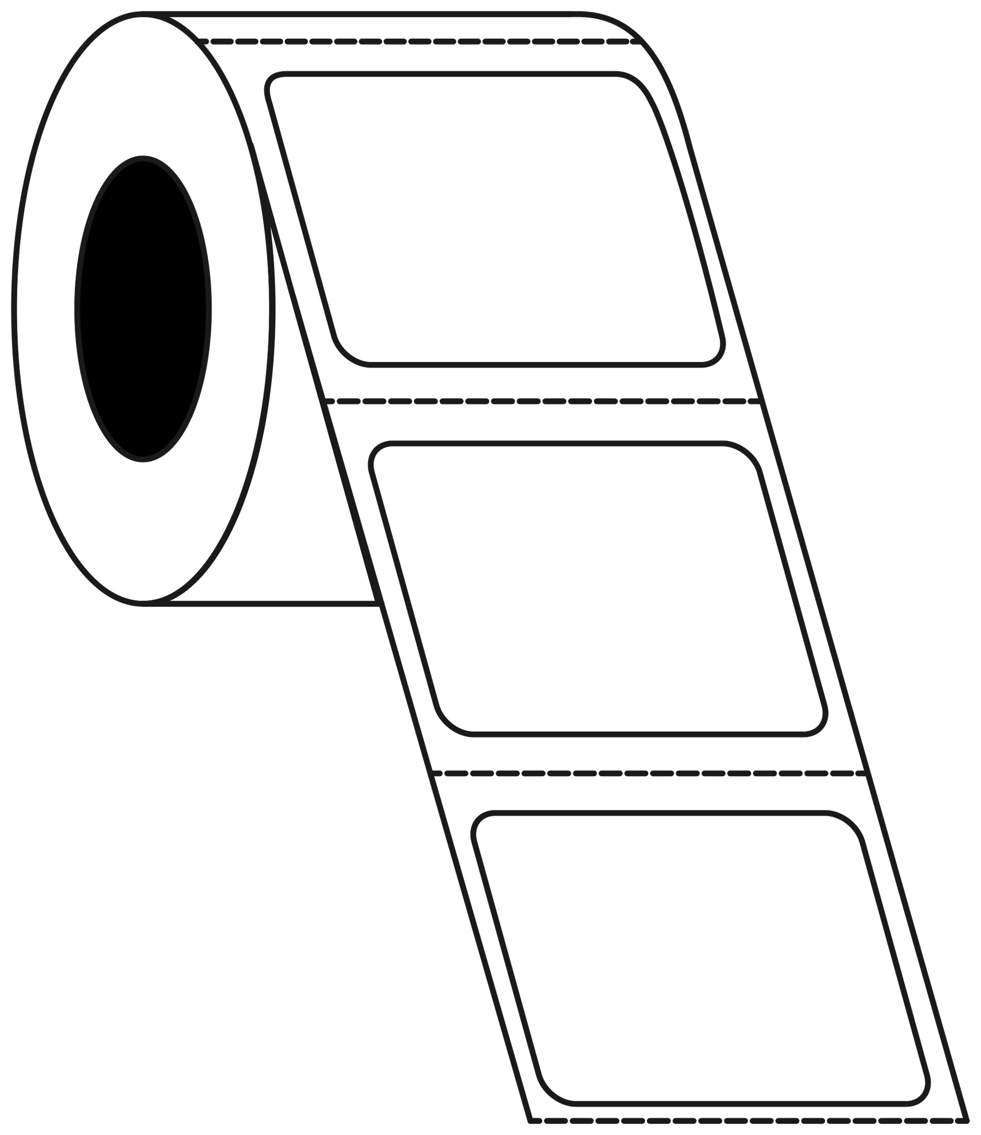Thermal Transfer 40x30mm 1 Across Matt Labels 76mm Core, 5000/Roll, 8 Rolls/Carton, Permanent