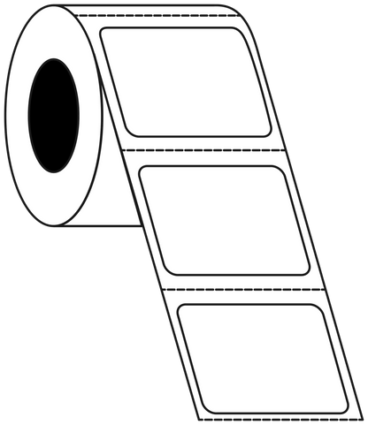 Thermal Transfer 40x30mm 1 Across Matt Labels 76mm Core, 5000/Roll, 8 Rolls/Carton, Permanent