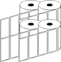 Thermal Transfer 76x36mm 1 Across Matt Labels 25mm Core, 2000/Roll, 20 Rolls/Carton, Permanent — Carton (20 rolls)