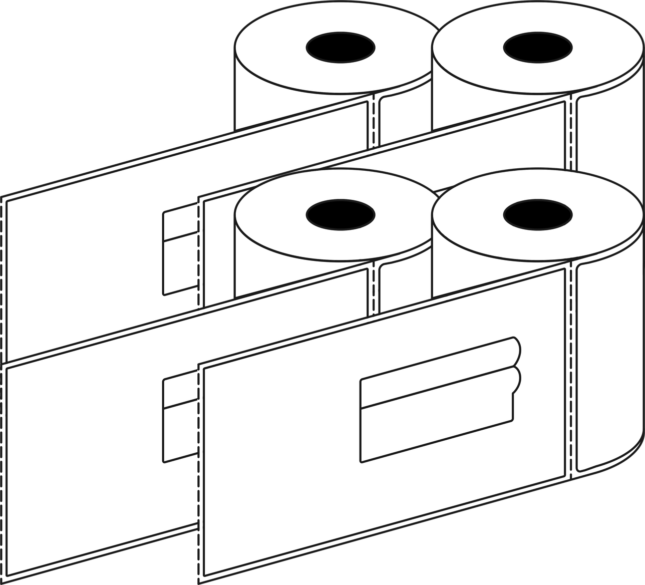 Direct Thermal PBT Courier 100x174mm Matt Labels 38mm Core, 300/Roll, 12 Rolls/Carton, Permanent — Carton (12 rolls)