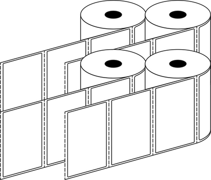 Direct Thermal 100x60mm 1 Across Matt Labels 25mm Core, 1000/Roll, 20 Rolls/Carton, Perm NoPerf — Carton (20 rolls)