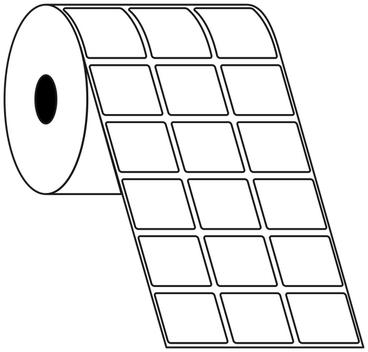 Direct Thermal Toniq Space POS 30x25mm Matt 3 Across 40mm Core, 5001/Roll, 8 Rolls/Carton, Removable