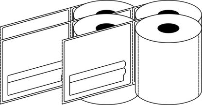 Direct Thermal Post Haste400 110x120mm Matt Labels 42mm Core, 400/Roll, 12 Rolls/Carton, Permanent — Carton (12 rolls)