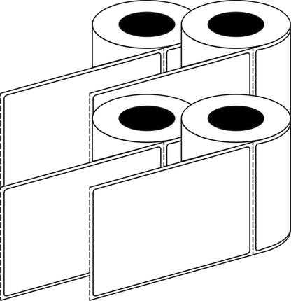 Direct Thermal 101x149mm 1 Across Matt Labels 76mm Core, 1000/Roll, 8 Rolls/Carton, Permanent — Carton (8 rolls)