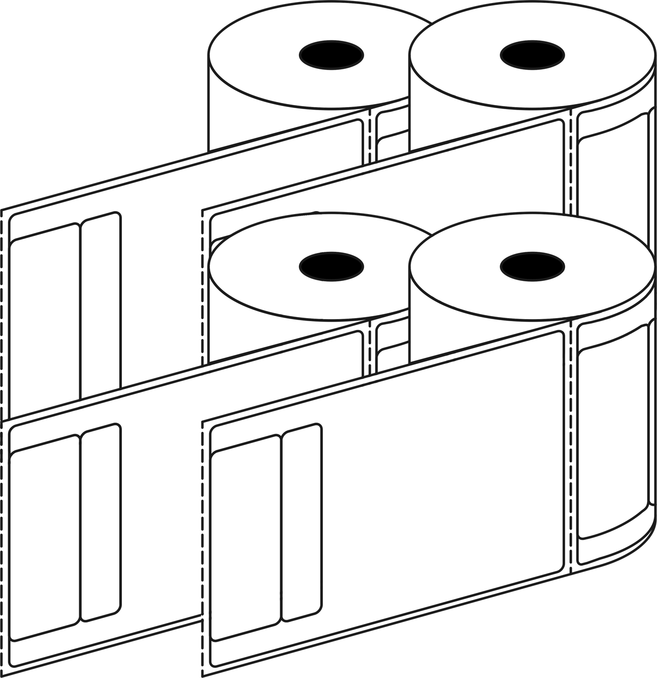 Direct Thermal Courier Post 101x149mm Matt Labels 25mm Core, 250/Roll, 30 Rolls/Carton, Permanent — Carton (30 rolls)