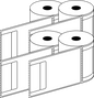 Direct Thermal Courier Post 101x149mm Matt Labels 25mm Core, 250/Roll, 30 Rolls/Carton, Permanent — Carton (30 rolls)