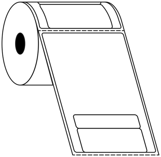 Direct Thermal Courier Post 101x149mm Matt Labels 25mm Core, 250/Roll, 30 Rolls/Carton, Permanent