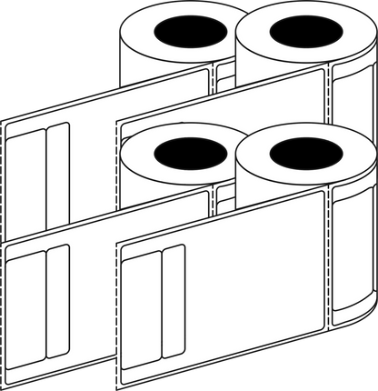 Direct Thermal Courier Post 101x149mm Matt Labels 76mm Core, 500/Roll, 16 Rolls/Carton, Permanent — Carton (16 rolls)