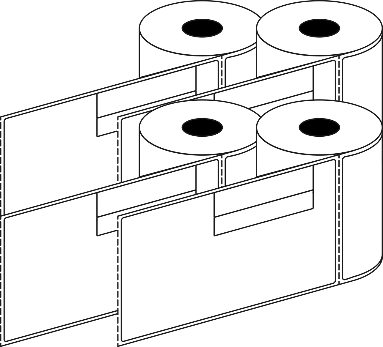Direct Thermal GoSweetSpot 100x173mm Matt Labels 38mm Core, 350/Roll, 15 Rolls/Carton, Permanent — Carton (15 rolls)