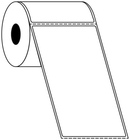 Direct Thermal Courier Post Non Facecut 100x174mm Matt Labels 38mm Core, 300/Roll, 24 Rolls/Carton, Permanent