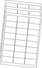 Allmark A4 Laser Border 24UP 64x33.8mm Matt White Permanent, 100 Sheets Per Box/8 Boxes Per Carton — Carton (8 boxes)
