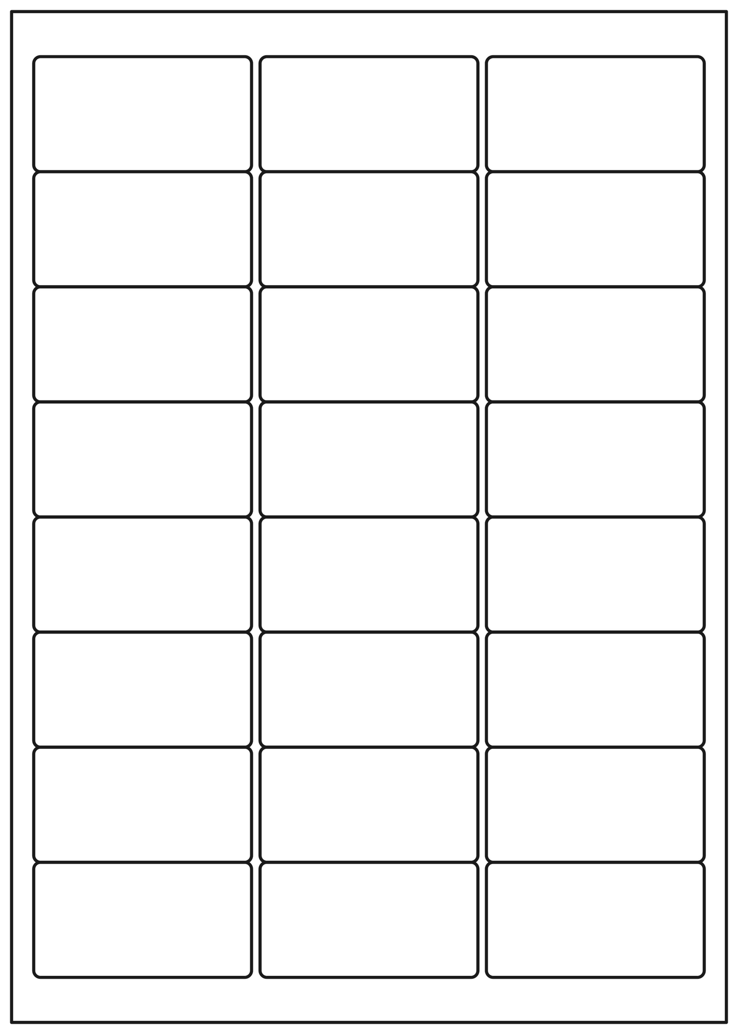Allmark A4 Laser Border 24UP 64x33.8mm Matt White Permanent, 100 Sheets Per Box/8 Boxes Per Carton