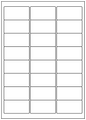 Allmark A4 Laser Border 24UP 64x33.8mm Matt White Permanent, 100 Sheets Per Box/8 Boxes Per Carton
