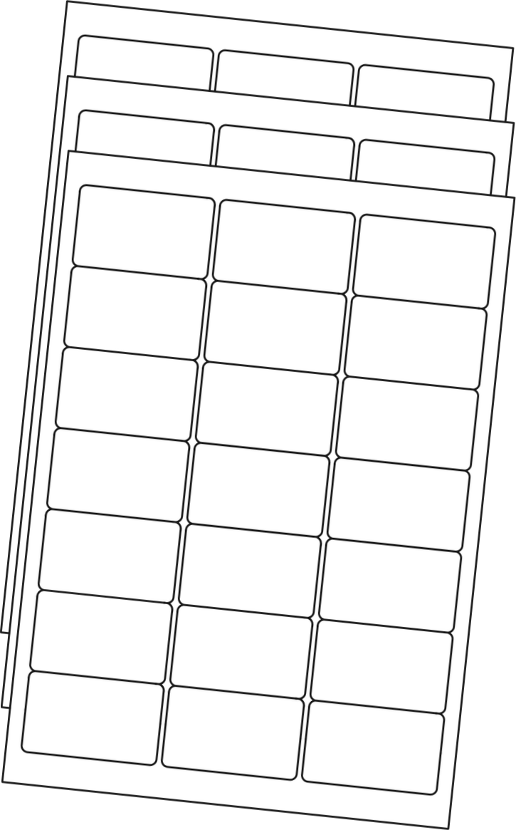 Allmark A4 Laser Border 21UP 63.5x38.1mm Matt White Permanent, 100 Sheets Per Box/8 Boxes Per Carton — Carton (8 boxes)