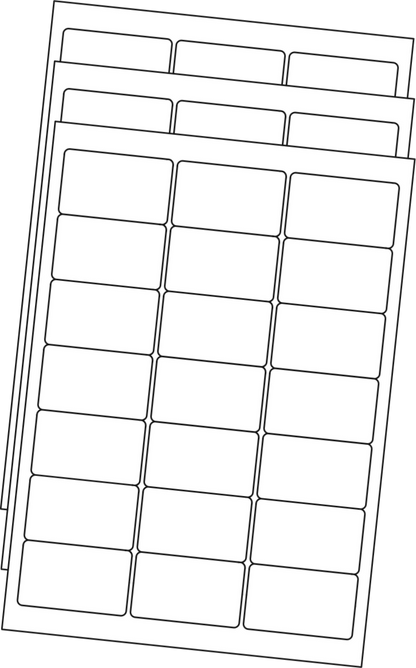 Allmark A4 Laser Border 21UP 63.5x38.1mm Matt White Permanent, 100 Sheets Per Box/8 Boxes Per Carton — Carton (8 boxes)