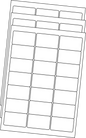 Allmark A4 Laser Border 21UP 63.5x38.1mm Matt White Permanent, 100 Sheets Per Box/8 Boxes Per Carton — Carton (8 boxes)