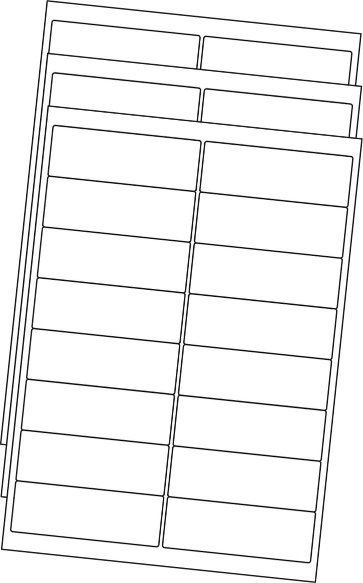 Allmark A4 Laser Border 16UP 99.1x34mm Matt White Permanent, 100 Sheets Per Box/8 Boxes Per Carton — Carton (8 boxes)