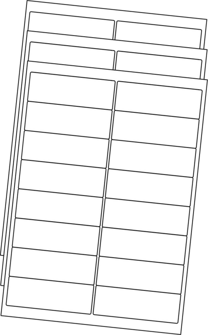 Allmark A4 Laser Border 16UP 99.1x34mm Matt White Permanent, 100 Sheets Per Box/8 Boxes Per Carton — Carton (8 boxes)