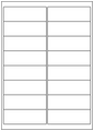 Allmark A4 Laser Border 16UP 99.1x34mm Matt White Permanent, 100 Sheets Per Box/8 Boxes Per Carton